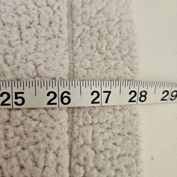 Aerie Sherpa Fleece Snap Up Cream Colored Pullover Women's Medium - Picture 9 of 9